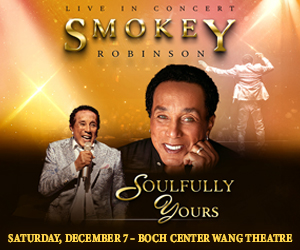 See Smokey Robinson at Boch Cenetr Boston Sat. Dec 7th